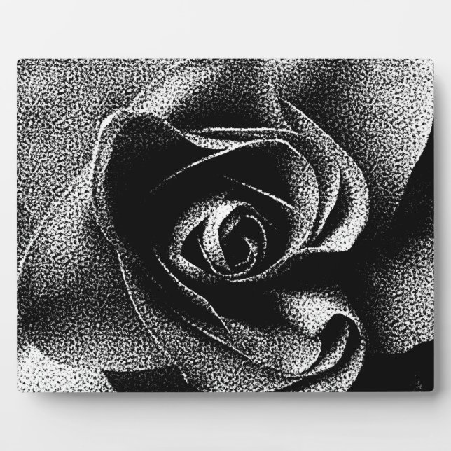 SCHWARZE ROSE FOTOPLATTE (Vorderseite)