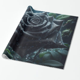 Schwarze Rose Geschenkpapier