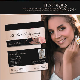 Schwarze Rose Gold Dekoration Herrliche Blume mit  Visitenkarte