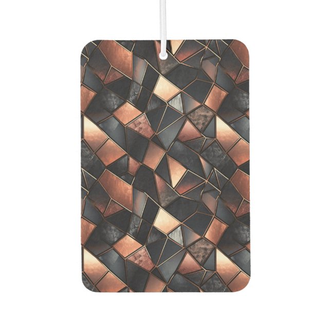 Schwarze Rose Gold Tiles Autolufterfrischer (Vorderseite)
