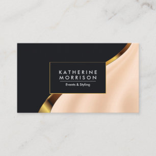 Schwarze Rose Gold und Fohlen Visitenkarte