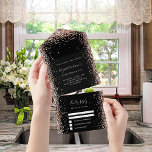 Schwarze Rose Goldrot Glitzer Geburtstag uAwg All In One Einladung<br><div class="desc">Ein schwarzer Hintergrund,  mit goldenen Rose-Imitaten verziert Glitzer Glitzern im Inneren. Personalisieren und hinzufügen von Namen,  Party-Details,  UAWG,  Rücksendeadresse und Namen.</div>