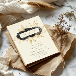 Schwarze Rose in Aquarellen Save the Date