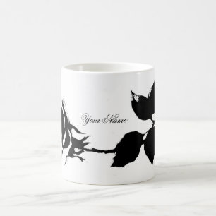 Schwarze Rose Kaffeetasse