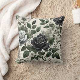 Schwarze Rose Kissen