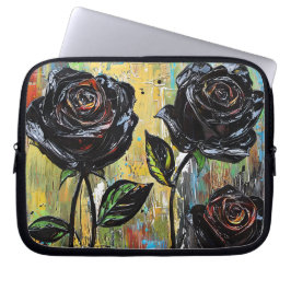 Schwarze Rose Laptopschutzhülle