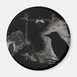 Schwarze Rose Ravens Magneten Magnet