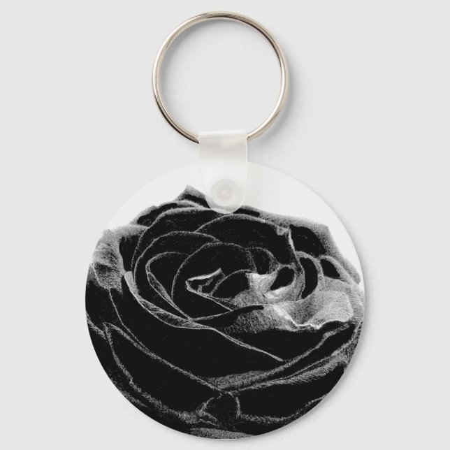schwarze Rose Schlüsselanhänger (Vorderseite)