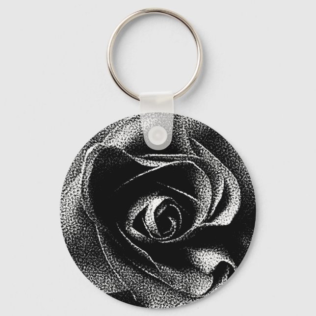 SCHWARZE ROSE SCHLÜSSELANHÄNGER (Vorderseite)