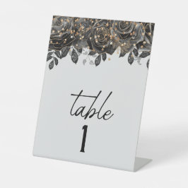 Schwarze Rose Tabelle 1 Zeichen Sockelschild