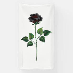 Schwarze Rosenblüte Banner