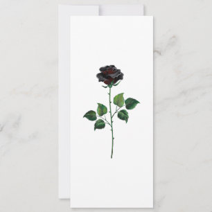Schwarze Rosenblüte Feiertagskarte