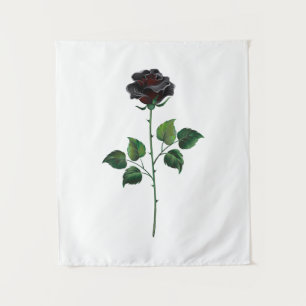 Schwarze Rosenblüte Wandteppich