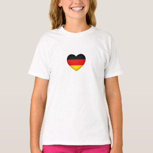 Schwarze Rot-Gold-Flaggenfarben Herzlicher deutsch T-Shirt