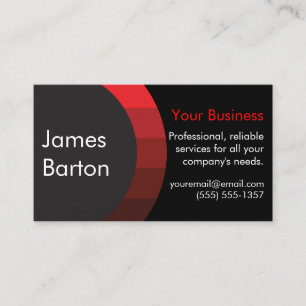 Schwarze rote einfache Steigungs-modernes Visitenkarte