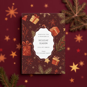 Schwarze rote florale fantastische Wasserfarben-Fe