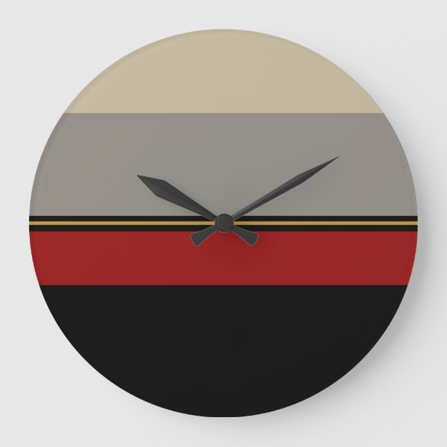 Schwarze, rote, graue und tan Uhr (Vorderseite)