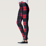 Schwarze rote Leggings<br><div class="desc">Karierte Leggings in Schwarz und Rot - MIGNED-Design</div>