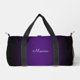 Schwarze Royal Purple Ombre Duffle Bag