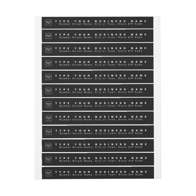 Schwarze Rücksendeadresse (Bogen)