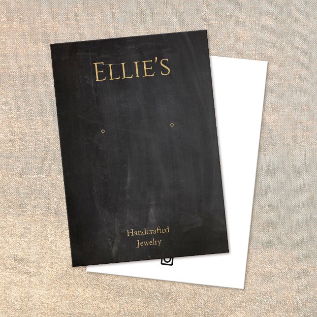 Schwarze Rustikale Chalkboard-Earring-Display-Kart (Von Creator hochgeladen)