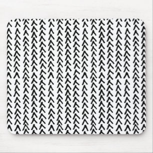 Schwarze rustikale Stammesmuster-Mauspad Mousepad