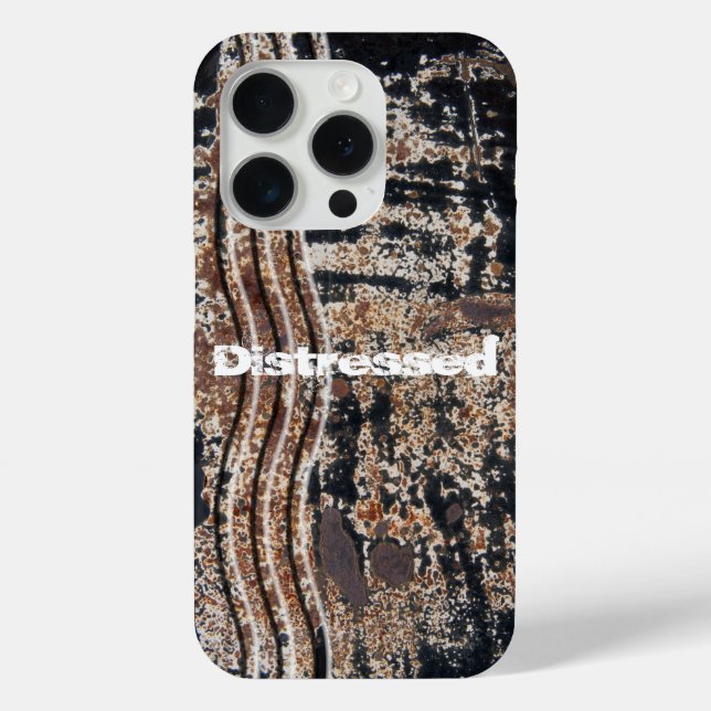 Schwarze Rusty Metal Grunge Foto Case-Mate iPhone Hülle (Rückseite)