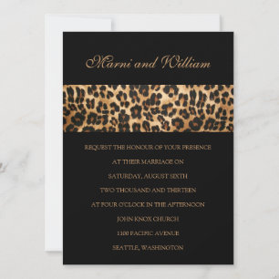 Schwarze Safari-Hochzeitseinladung Einladung