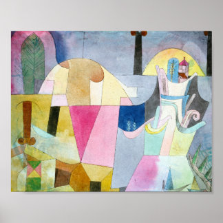 Schwarze Säulen in einer Landschaft : Paul Klee 19 Poster
