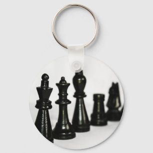 Schwarze Schach-Zahl bessert Perspektive aus Schlüsselanhänger