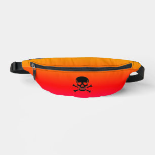 Schwarze Schädel-Neon-Bauchtasche Bauchtasche