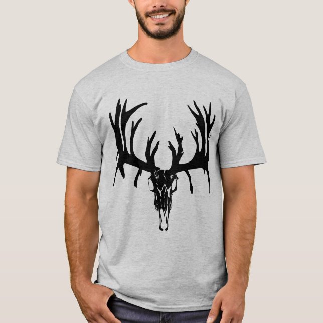 Schwarze Schädelkundenbezogenheit T-Shirt (Vorderseite)