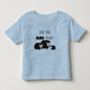 Schwarze Schaf-Entwürfe "Blöken-Blöken-schwarze Kleinkind T-shirt