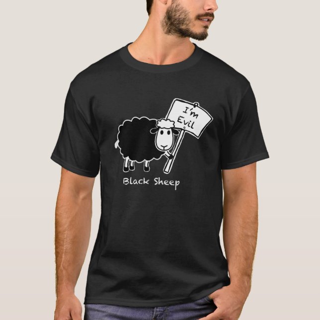 Schwarze Schaf-Männer T-Shirt (Vorderseite)