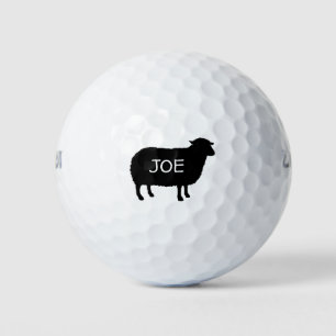 Schwarze Schaf-Silhouette mit kundenspezifischem Golfball