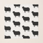 Schwarze Schaf-Silhouette-Muster Schal<br><div class="desc">Schwarze Schaf-Silhouetten</div>
