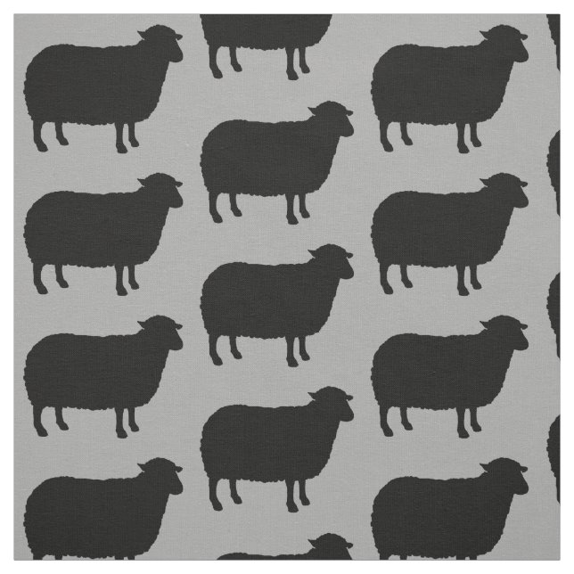 Schwarze Schaf-Silhouette-Muster Stoff (Muster)