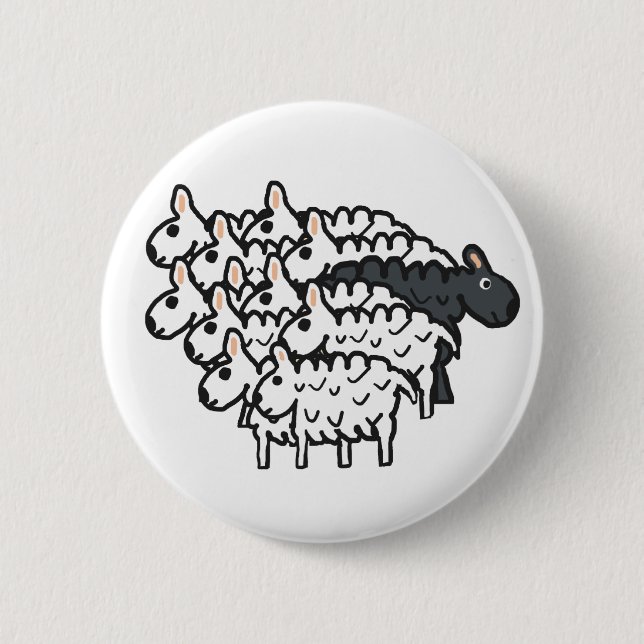 Schwarze Schafe Button (Vorderseite)