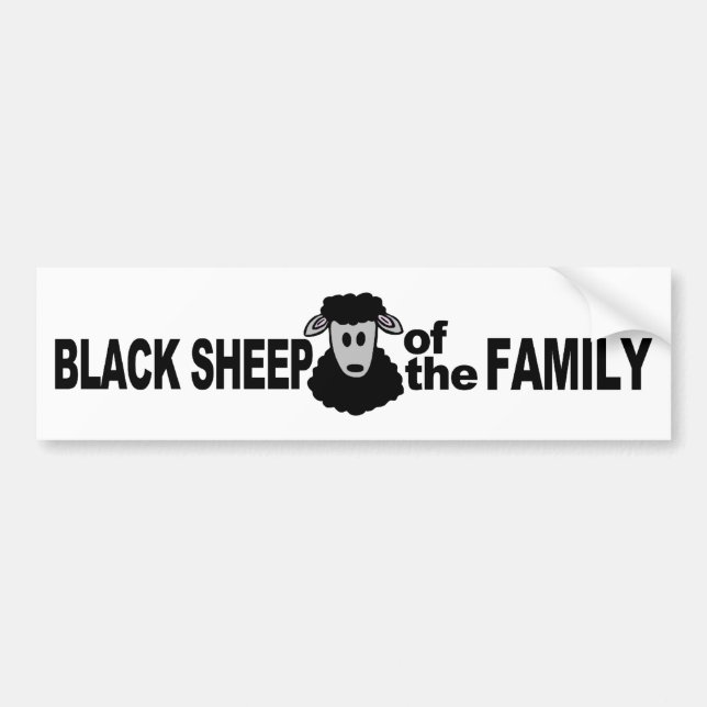 "Schwarze Schafe der Familie" Autoaufkleber (Vorne)