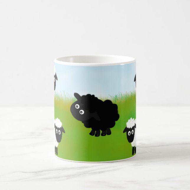 Schwarze Schafe der Familie, lustig. Spaß, Kaffeetasse (Mittel)