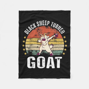 Schwarze Schafe Drehziege Funny Goat Retro Spaß Mo Fleecedecke