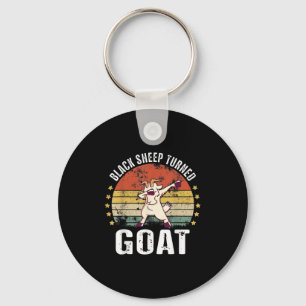 Schwarze Schafe Drehziege Funny Goat Retro Spaß Mo Schlüsselanhänger