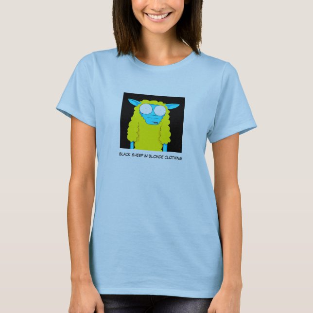 Schwarze Schafe in der blonden Kleidung T-Shirt (Vorderseite)