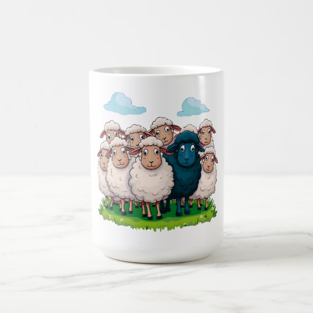Schwarze Schafe Kaffeetasse (Mittel)