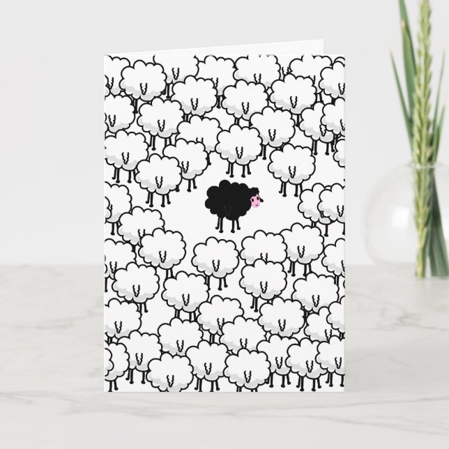 Schwarze Schafe Karte (Vorderseite)