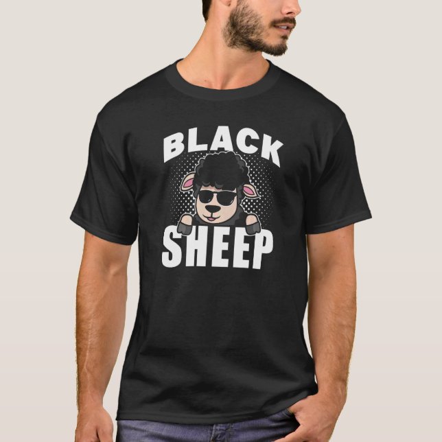 Schwarze Schafe Sarcastische Redewendungen Dunkler T-Shirt (Vorderseite)