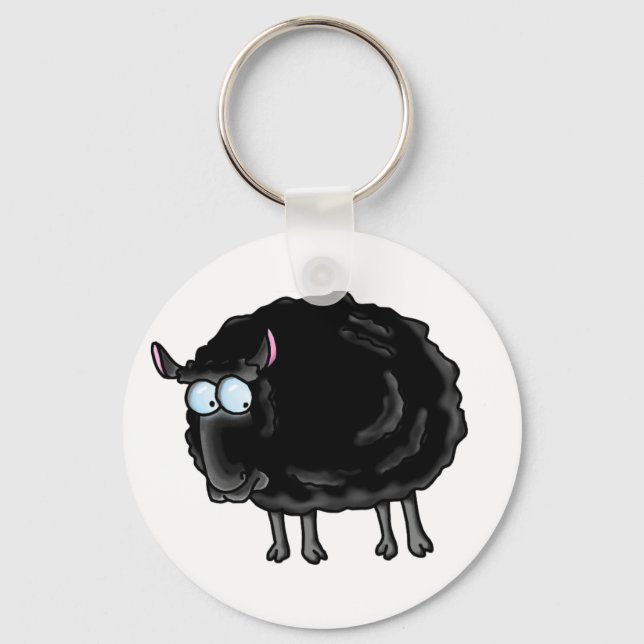 Schwarze Schafe Schlüsselanhänger (Vorderseite)