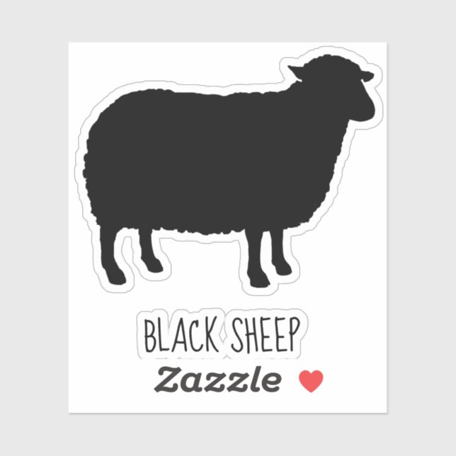 Schwarze Schafe Silhouette Cool Vinyl Sticker (Blatt)