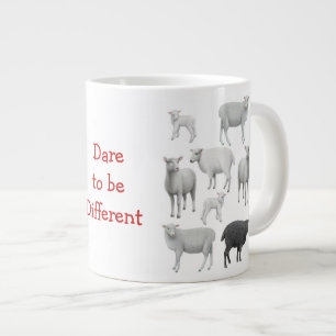 Schwarze Schafe trauen sich, verschiedene Jumbo-Tasse