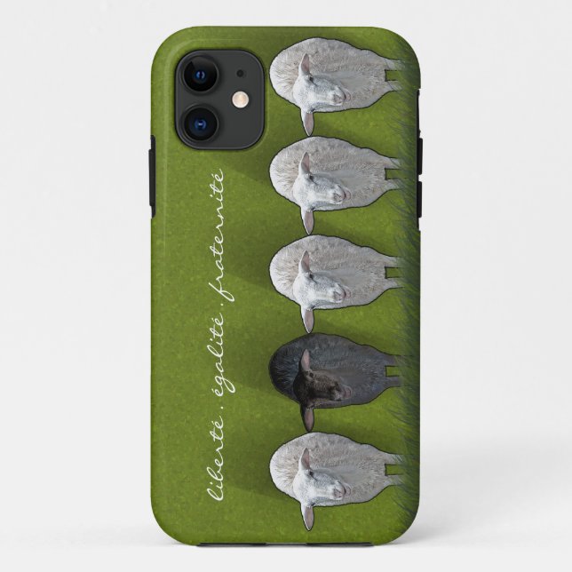 Schwarze Schafe, weiße Schafe fünf Case-Mate iPhone Hülle (Rückseite)
